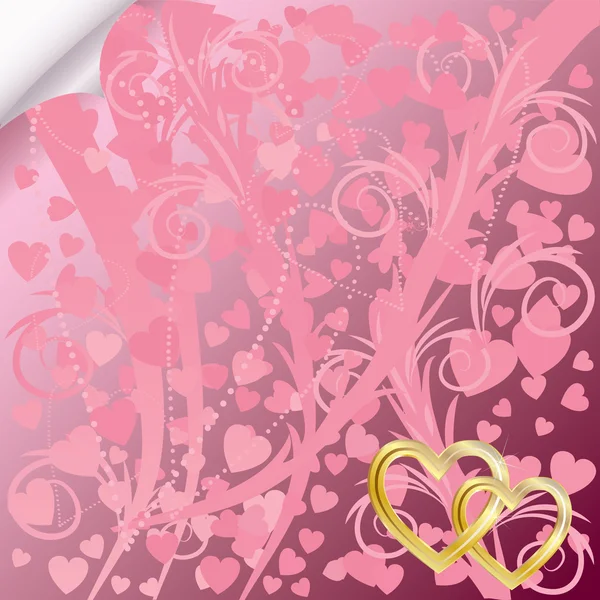 Fondo rosa con corazones transparentes Vectores De Stock Sin Royalties Gratis