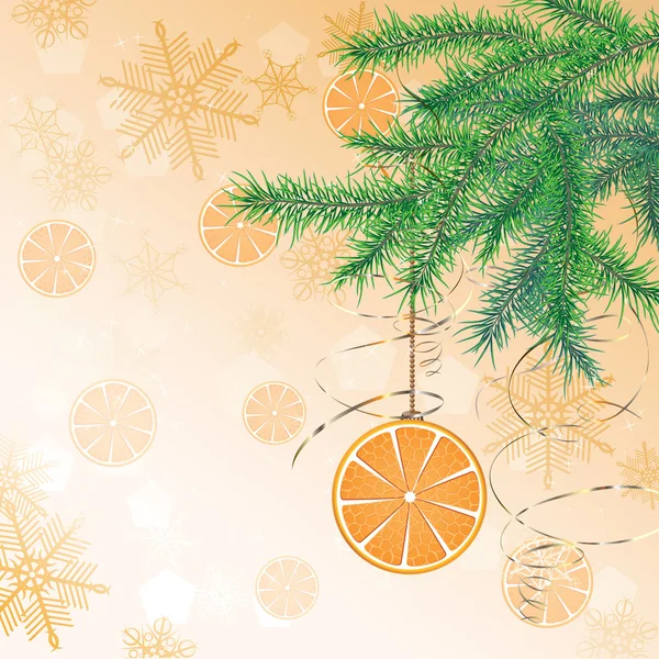 Рождественский бал в форме апельсина — стоковый вектор