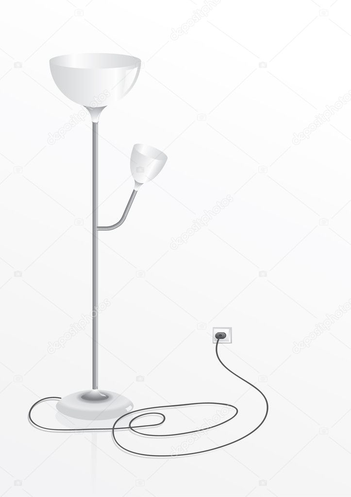 Floor lamp isolated on a white background