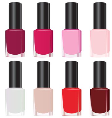 Nail polish set clipart