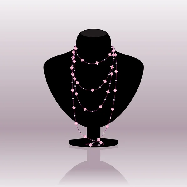 Розовое ожерелье — стоковый вектор