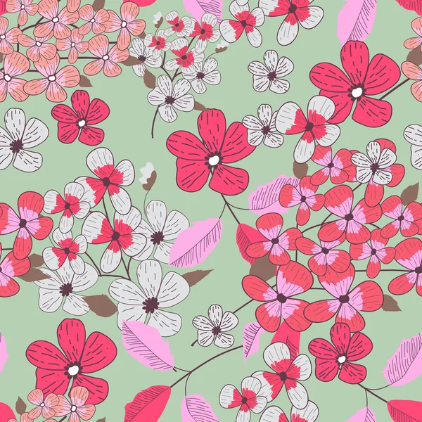 Textura floral — Vetor de Stock