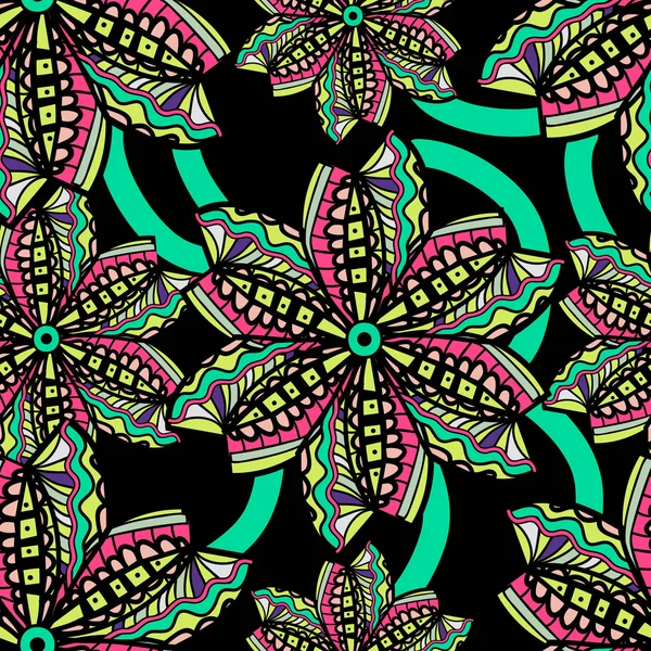 Textura floral sin costuras — Vector de stock