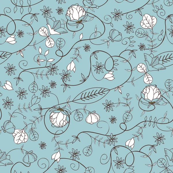 Textura floral sin costuras — Archivo Imágenes Vectoriales