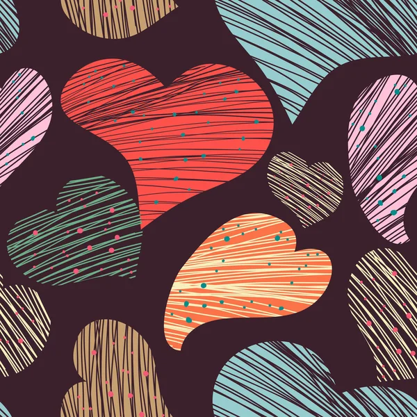 Corazones multicolor — Vector de stock