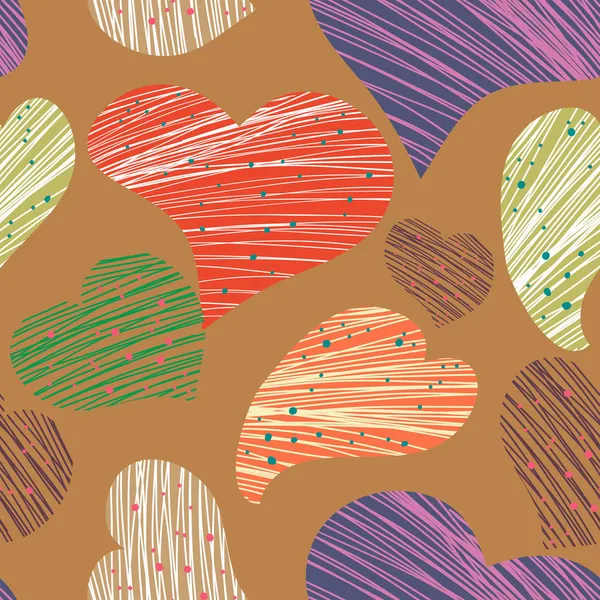 Corazones multicolor — Vector de stock