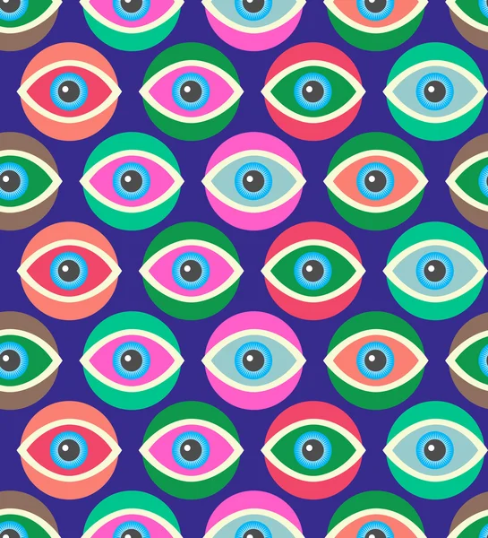 Textura sin costuras con ojos — Vector de stock