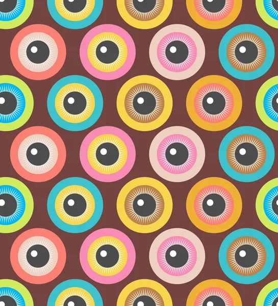 Seamless texture with eyes — Stock Vector