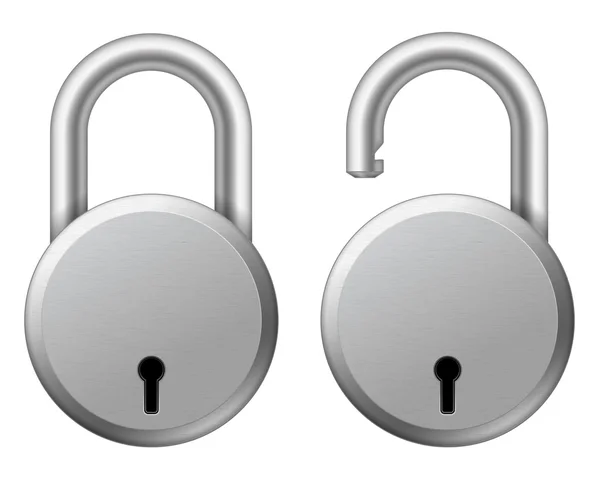 Steel padlock — Stock Vector