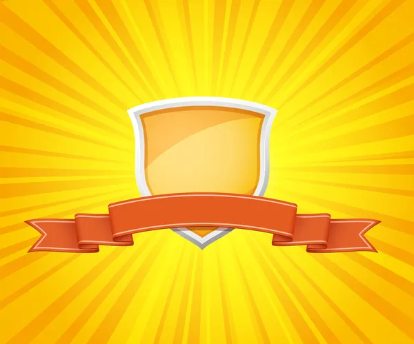 ileti için kırmızı kurdele ile kalkan