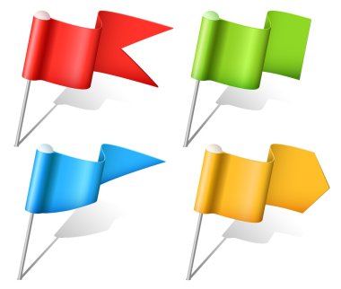 renkli bayrak pins
