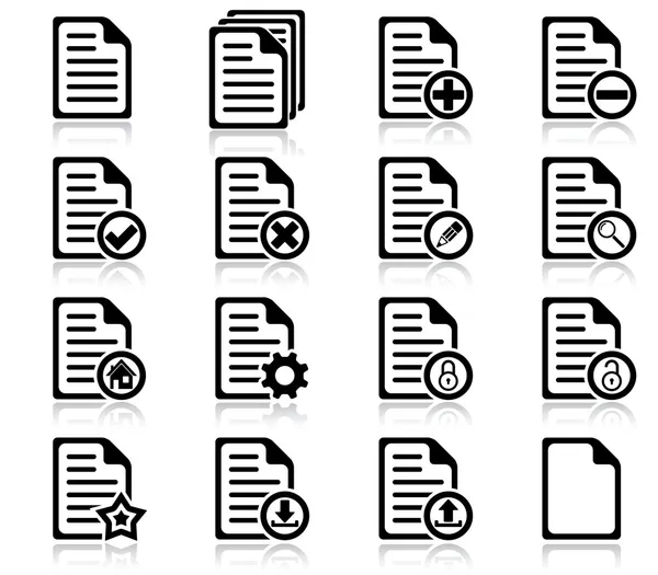 Icônes de gestion et d'administration de fichiers — Image vectorielle