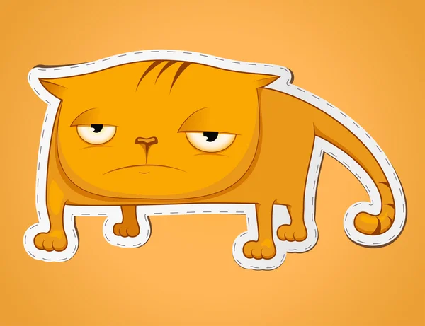 สติกเกอร์แมวเศร้า — ภาพเวกเตอร์สต็อก