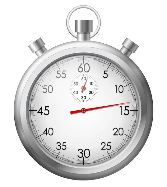 Reloj de parada Chrome — Vector de stock