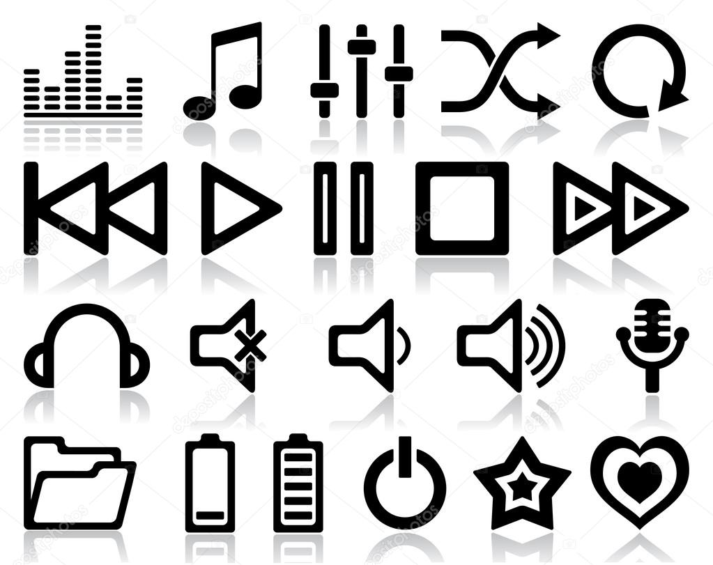 Music internet icons