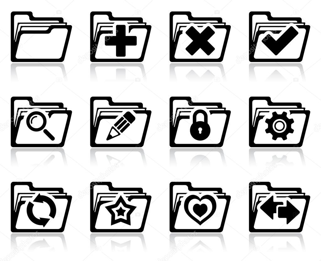 Folder management icons