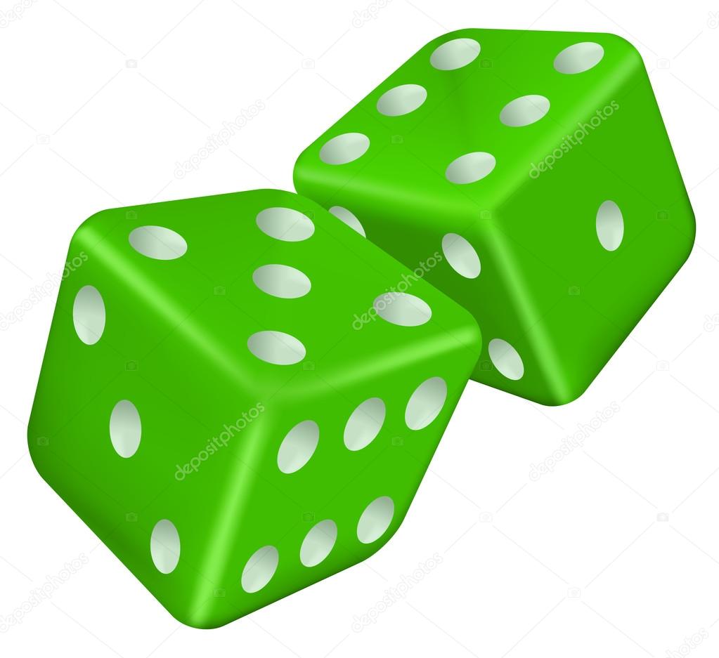 Two green dice