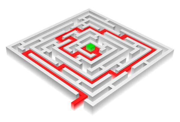 Solved maze — Stock Vector