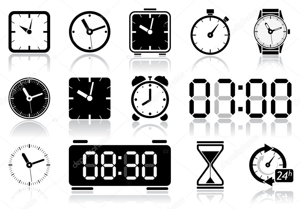 Clock icons