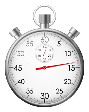 Chrome stop watch clipart