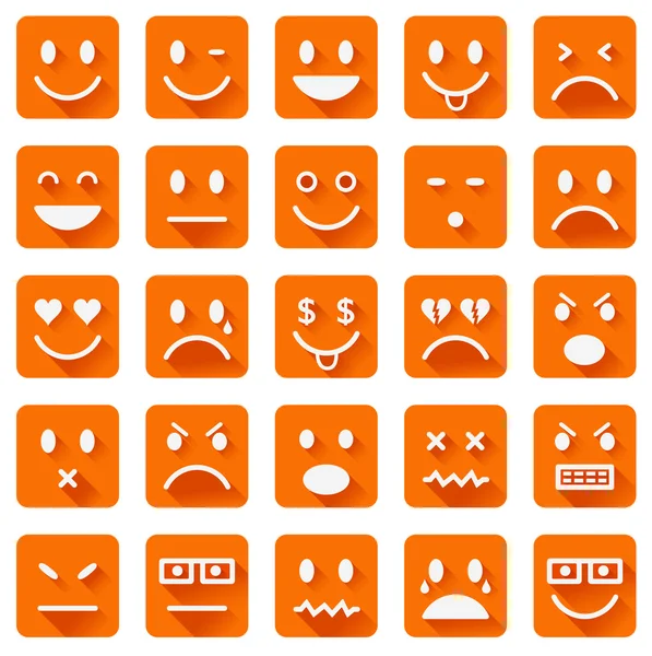 düz smiley simgeleri