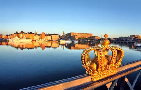 Stockholm Visa med krona — Stockfoto