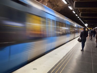 Stockholm metro tren istasyonu