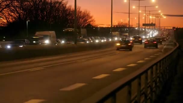 Tráfico en la autopista — Vídeos de Stock