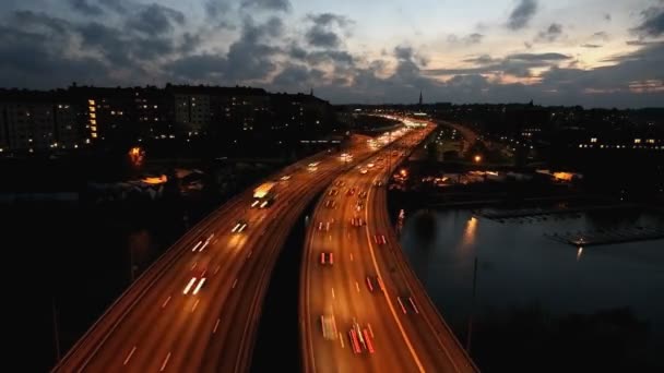 Forgalom autópályán — Stock videók