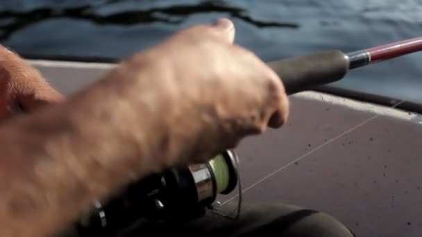 釣り、ボート、スウェーデンから — ストック動画