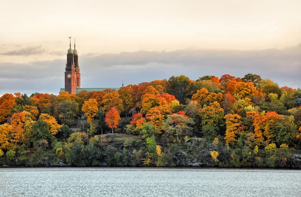 Zwillingstürme der hogaliden Kirche in Stockholm — Stockfoto