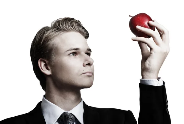 Businessman and apple — Stock Photo, Image