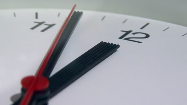 Close up of a clock ticking — Stockvideo