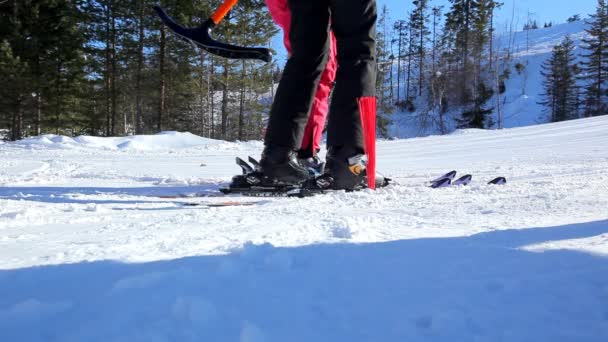 Elevador de esqui na Suécia — Vídeo de Stock