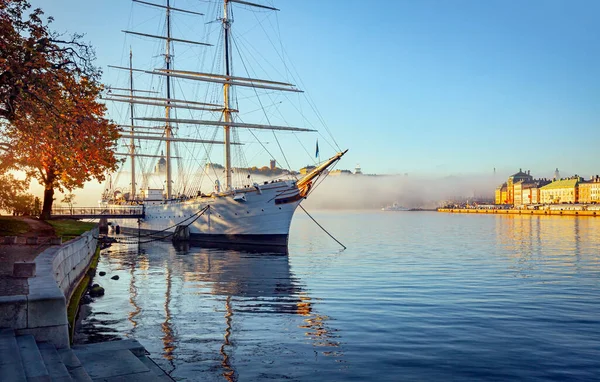 Stockholm Sweden Chapman Full Rigged Steel Ship — Stock Photo, Image