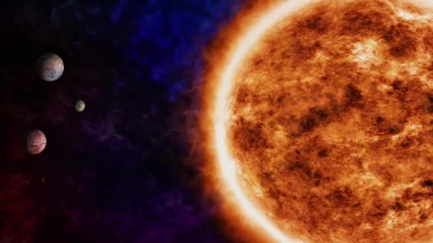 Pohled Slunce Vesmíru — Stock video