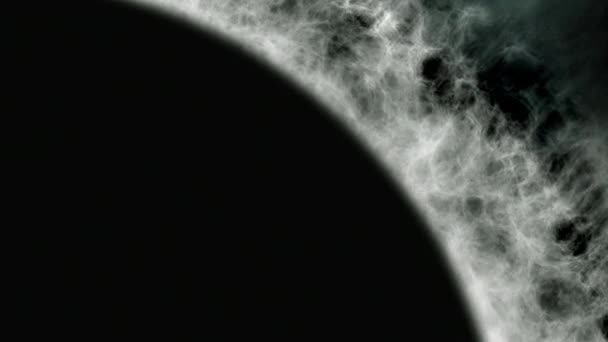 Zaćmienie Słońca Galaktyka Mgławica Głębokim Kosmosie — Wideo stockowe