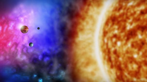 Pohled Slunce Vesmíru — Stock video