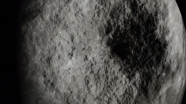 Обвал Луны Уменьшение Поверхности Трещина — стоковое видео