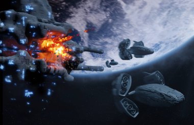 Alien planet, computer artwor