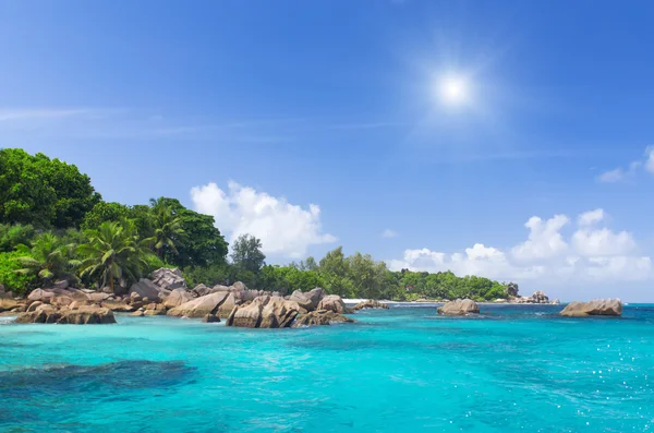 L'isola dei sogni. Riposo e relax. Sabbia corallina bianca . — Foto Stock