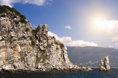 Kırlangıç yuva rock. Taş kartal. Ukrayna. Gaspra. Güney shore o