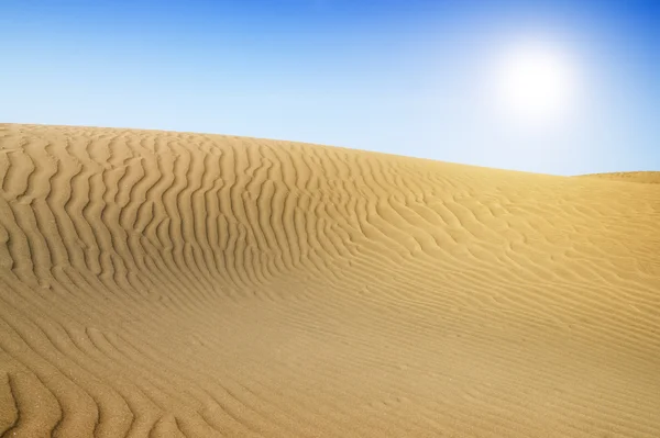Прекрасная песчаная дюна. Золотая пустыня . — стоковое фото
