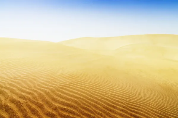 Zandduinen op het strand van maspalomas. — Stockfoto