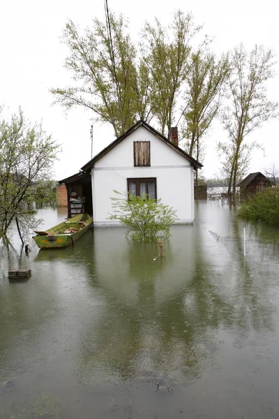 Casas inundadas — Foto de Stock