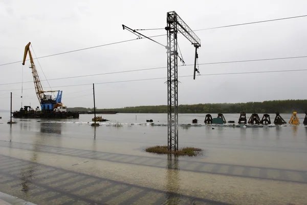 Πλημμυρισμένο σιδηροδρόμων — Φωτογραφία Αρχείου