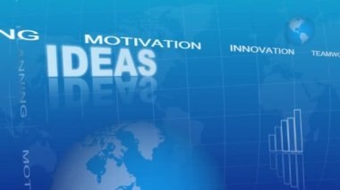 iş kelimelerin loopy motivasyonel animasyon 3D görüntüleri