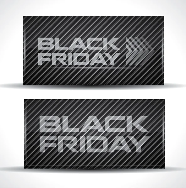 Trendy Black Friday cartão — Vetor de Stock