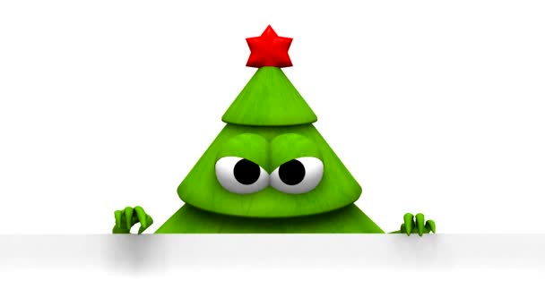 Christmas Tree With White Board 3d Animation Stock Video C Trialhuni 14287401