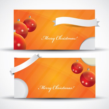 Turuncu Noel kartı ile tebrik için etiket